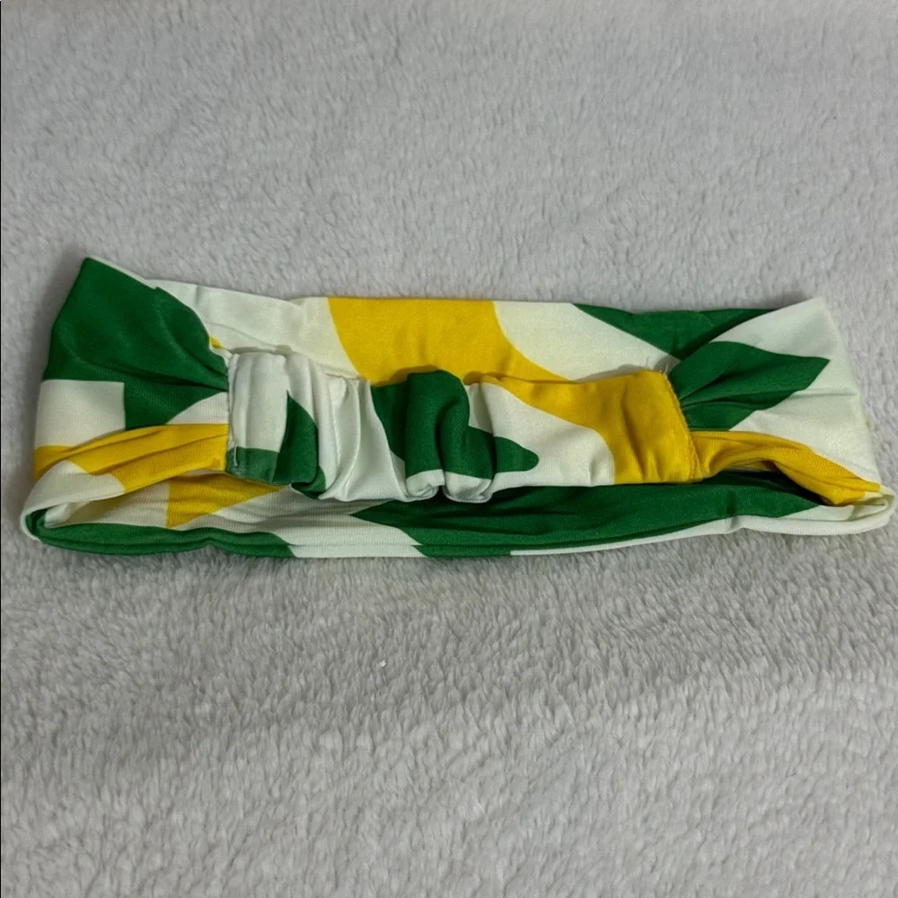 Subway Headband Stretchy eat fresh green white yellow  stretch band